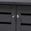 Baxton Studio Adalwin Dark Gray 2-Door Wooden Entryway Shoe Storage Cabinet 152-9170